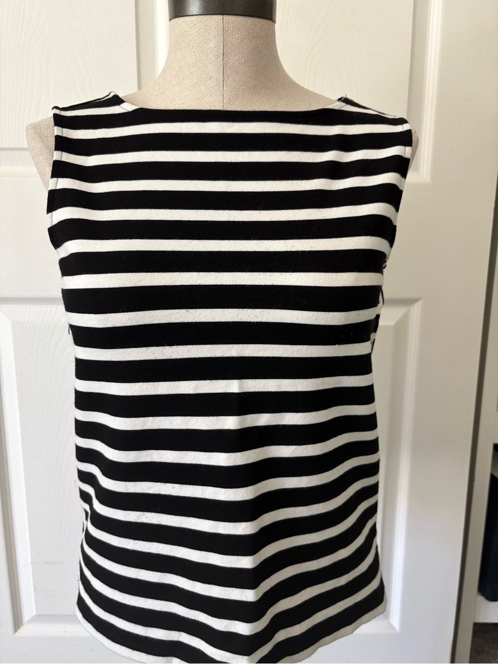 Classic summer Breton stripe tank in Navy/White